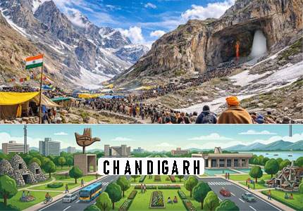 Chandigarh to Amarnath Taxi Services