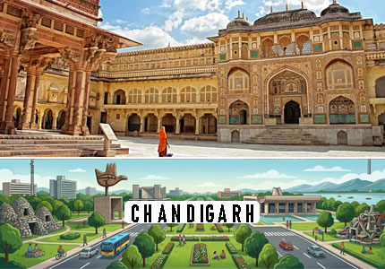 Chandigarh to Jaipur Taxi Service