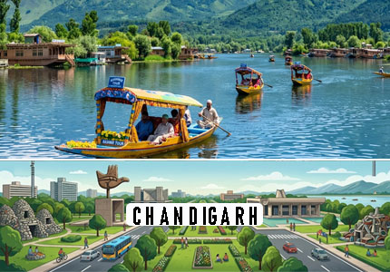 Chandigarh to Kashmir Taxi Service